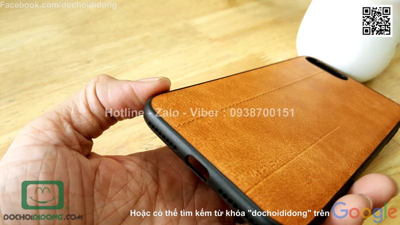 Ốp lưng iPhone 7 Plus Mean Love lưng da chống sốc