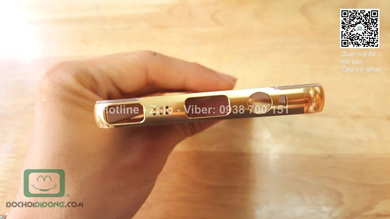 Ốp lưng Samsung Galaxy Note 5 viền nhôm lưng tráng gương