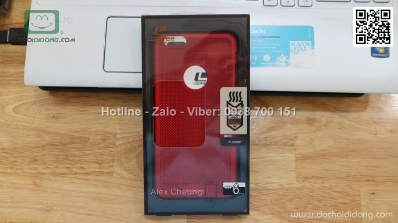 Ốp lưng iPhone 6 6s Plus Loopee lưng lưới chống nóng