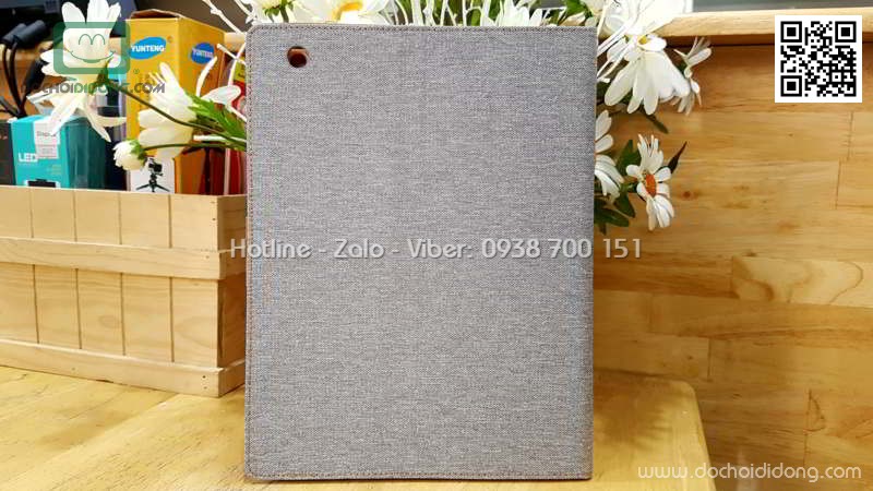 Bao da iPad 2 3 4 Mercury Canvas Diary vân vải nhét card