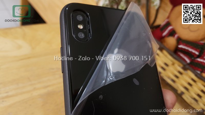 Ốp lưng iPhone X Hojar lưng kính cường lực viền mềm