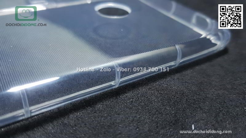 Ốp lưng Xiaomi Mi 8 SE dẻo trong viền gân chống