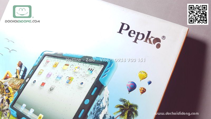 Ốp lưng chống sốc iPad 9.7 2017 Pepkoo có chống lưng xoay 360