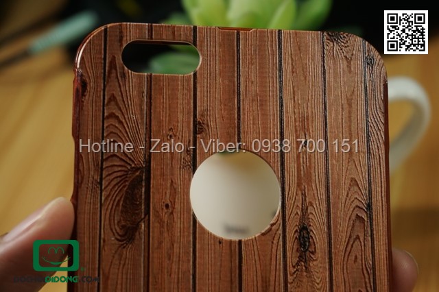Ốp lưng iPhone 6 Plus giả gỗ cao cấp