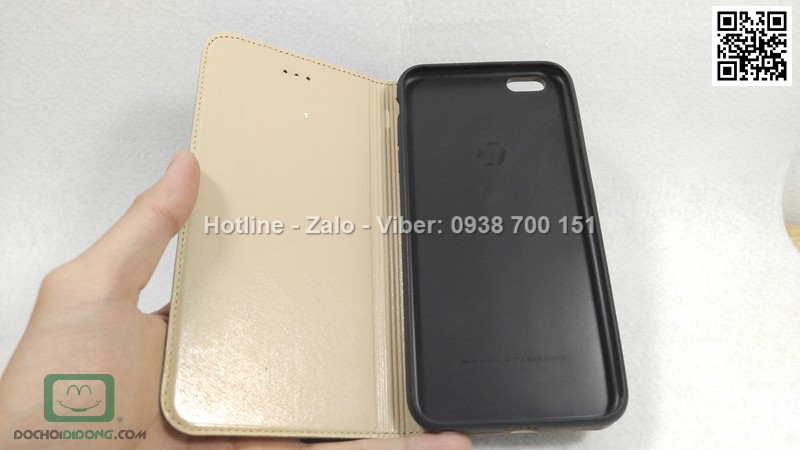 Bao da iPhone 6 6s Plus Zacase da thật cao cấp