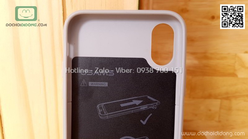 Ốp lưng kiêm sạc dự phòng iPhone X Usams 3200 mAh