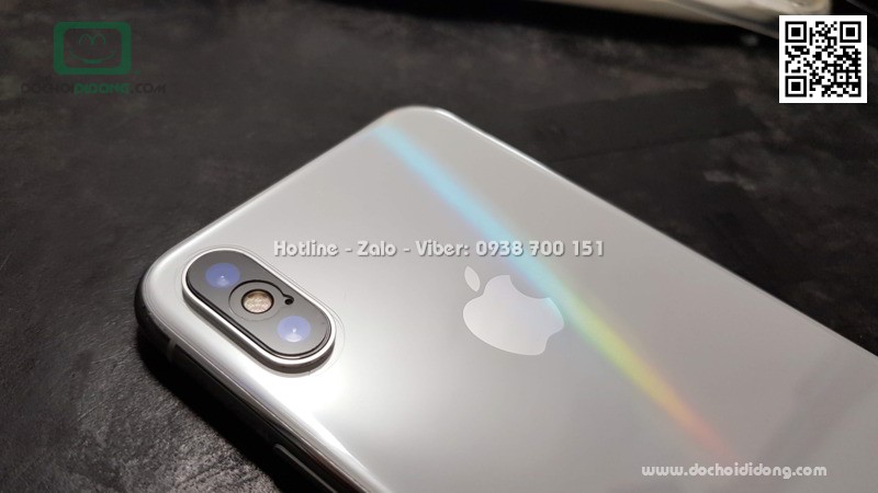 Miếng dán full lưng iPhone X XS Aurora đổi màu