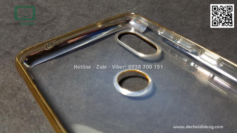 Ốp lưng Xiaomi Mi Mix 2S Zacase dẻo trong viền màu chống sốc