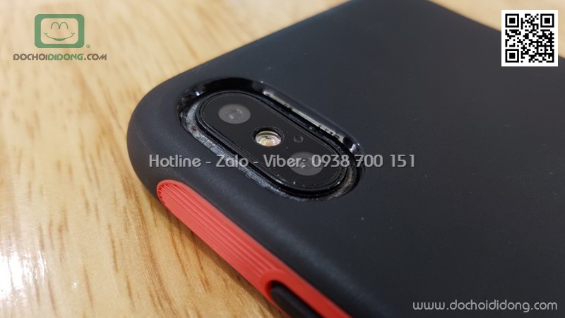 Ốp lưng iPhone X XS Baseus Bumper viền gân 3 lớp