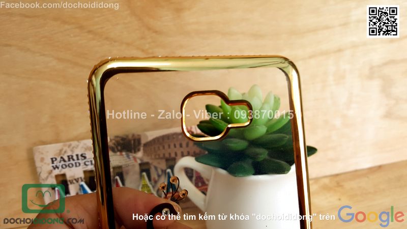 Ốp lưng Samsung Galaxy A9 đính đá hình con công