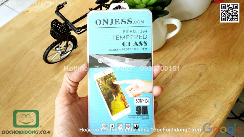 Miếng dán cường lực Sony Xperia C4 Onjess 9H