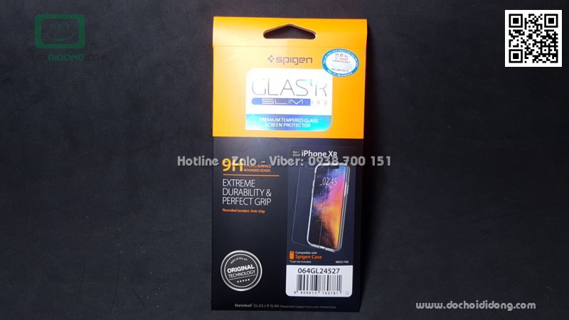 Miếng dán cường lực iPhone XR Spigen 9H