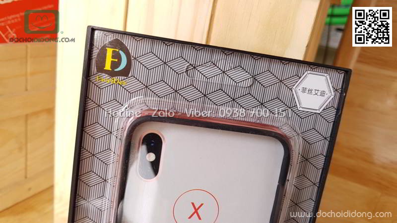 Ốp viền iPhone X Faceidea Bumper dẻo ánh kim