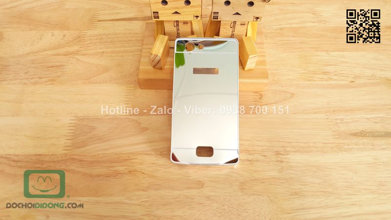 Ốp lưng OPPO Mirror 5 viền nhôm lưng tráng gương