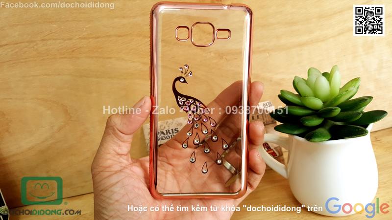 Ốp lưng Samsung Galaxy Grand Prime G530 đính đá hình con công