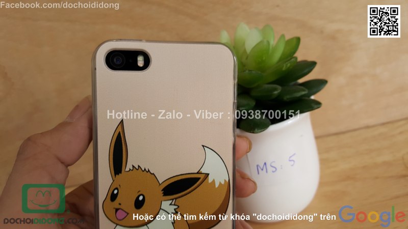 Ốp lưng iPhone 5 5s SE Pokemon Go dẻo viền trong