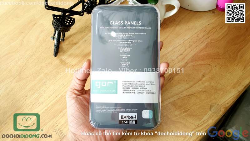 Cường lực Xiaomi Redmi Note 4 Gor 9H