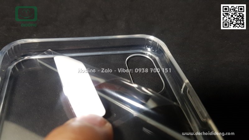 Ốp lưng iPhone X Likgus lưng kính viền trong chống sốc