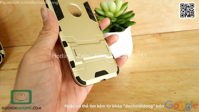 Ốp lưng iPhone 8 Iron Man chống sốc có chống lưng