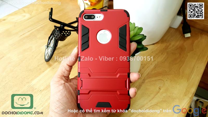 Ốp lưng iPhone 8 Plus Iron Man chống sốc có chống lưng