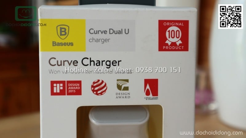 Dock sạc Baseus Curver Dual U 2 cổng 2.4A kiêm giá đỡ điện thoại