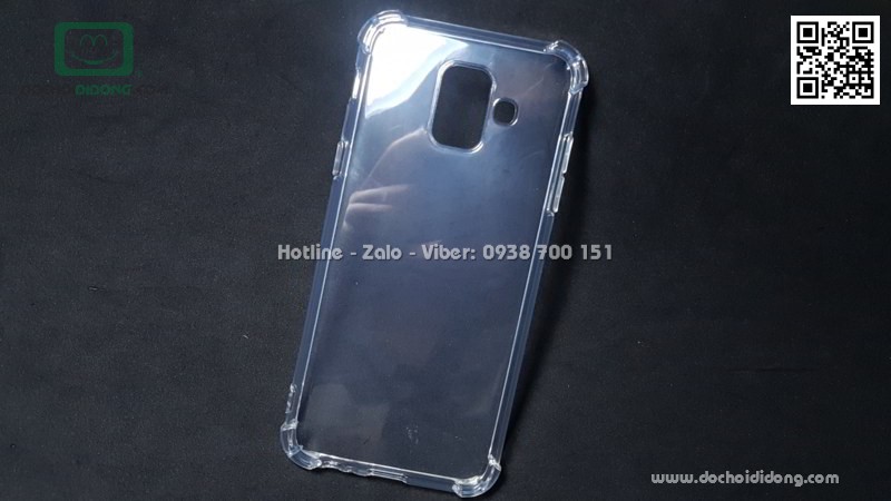 Ốp lưng Samsung A6 2018 Zacase dẻo trong viền màu chống sốc