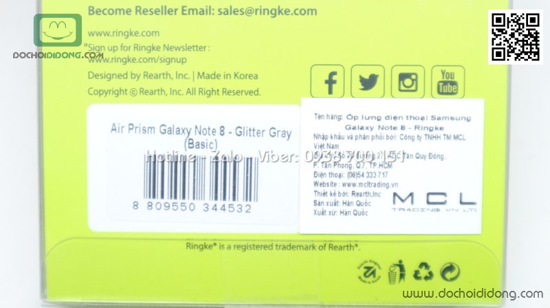 Ốp lưng Samsung Note 8 Ringke Air Prism