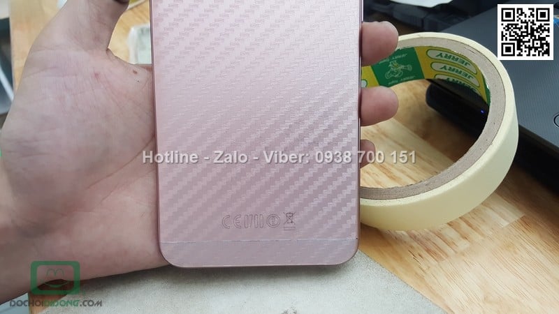 Miếng dán mặt sau Oppo F1s Carbon