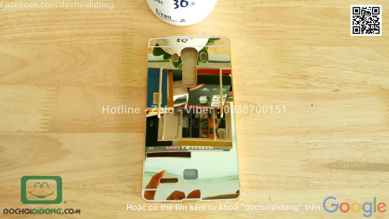 Ốp lưng LG G4 viền nhôm lưng tráng gương