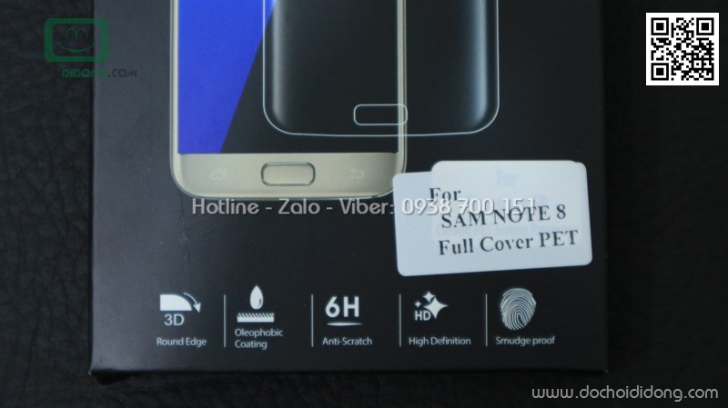 Miếng dán màn hình Samsung Note 8 Indeed full trong suốt