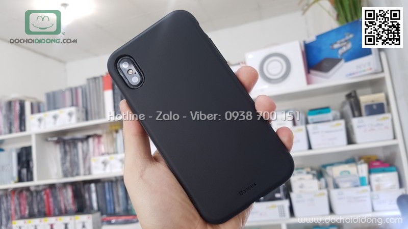 Ốp lưng iPhone X XS Baseus Bumper viền gân 3 lớp