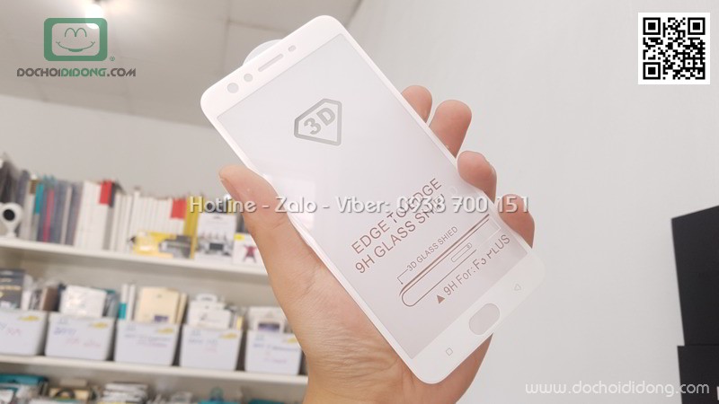 Miếng dán cường lực full màn hình Oppo F3 Plus full keo 3D