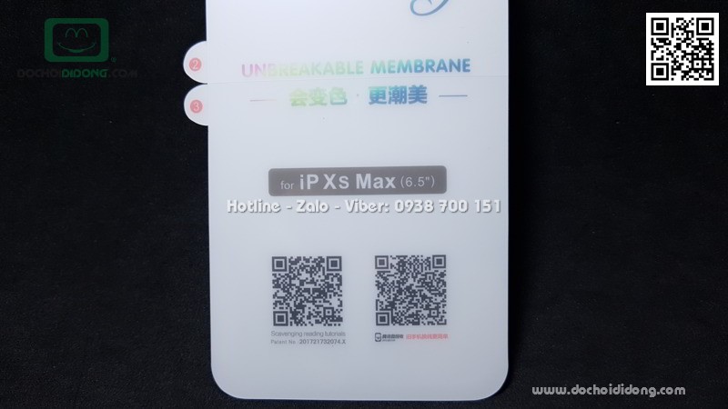 Miếng dán full lưng iPhone XS Max Aurora đổi màu