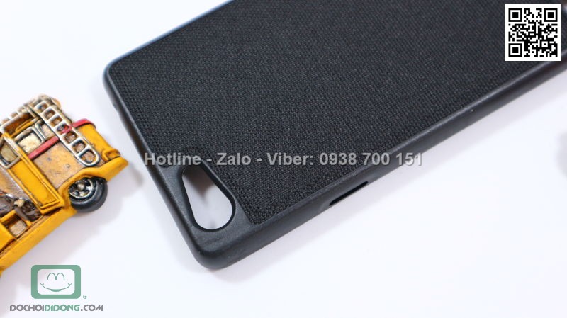 Ốp lưng Oppo Neo 7 dẻo vân vải bố