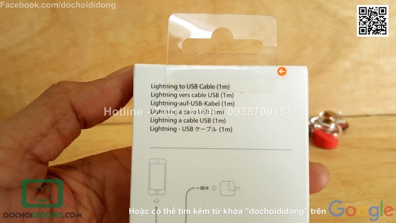 Cáp sạc Apple iPhone 8 Lightning chính hãng