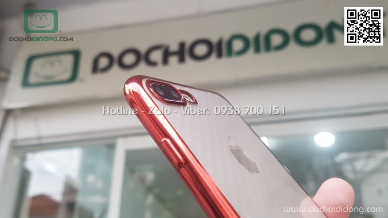 Ốp lưng iPhone 7 8 Plus Benks Magic Glitz dẻo trong viền màu