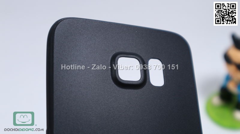 Ốp lưng Samsung Galaxy S6 dẻo nhám đen siêu mỏng bảo vệ camera