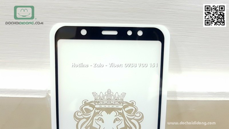 Miếng dán cường lực Samsung A6 Plus 2018 full màn hình Zacase full keo