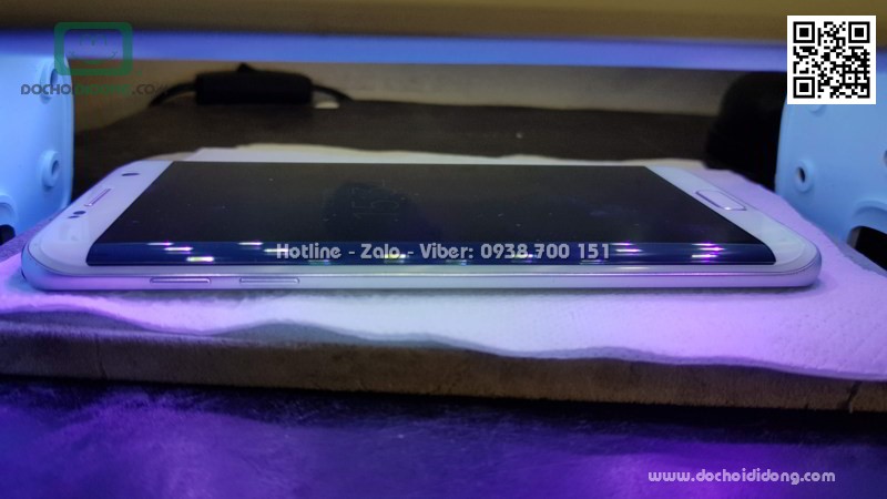 Miếng dán cường lực Samsung S7 Edge Zacase trong suốt keo UV cao cấp