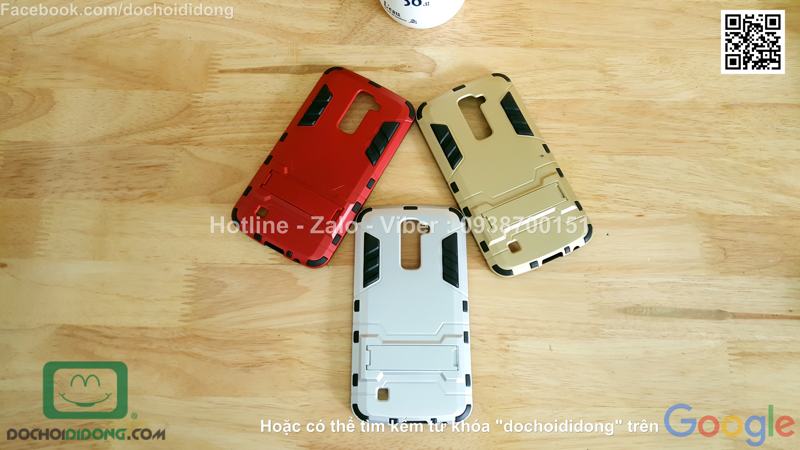 Ốp lưng LG K10 Iron Man chống sốc có chống lưng