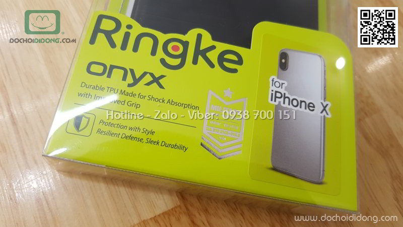 Ốp lưng iPhone XS Ringke Onyx vân kim loại
