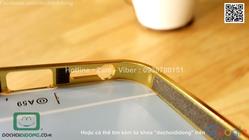 Ốp lưng Oppo F1s viền nhôm lưng tráng gương