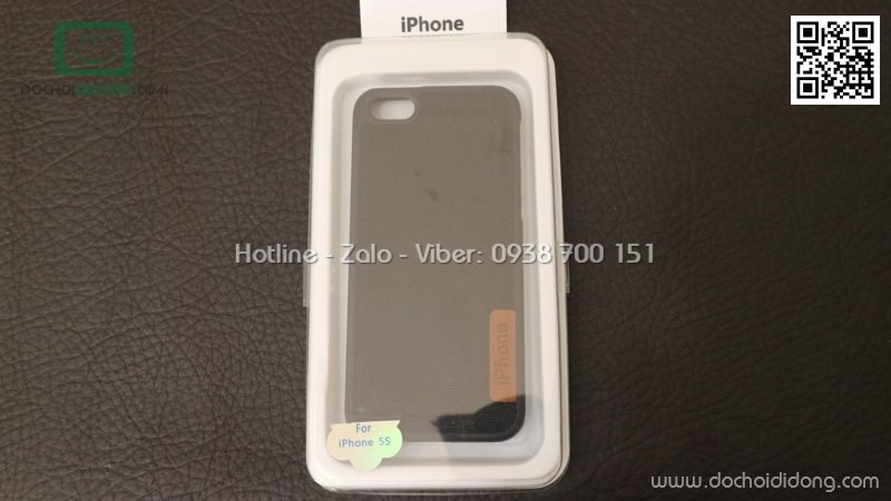 Ốp lưng iPhone 5 5S SE dẻo vân vải bố