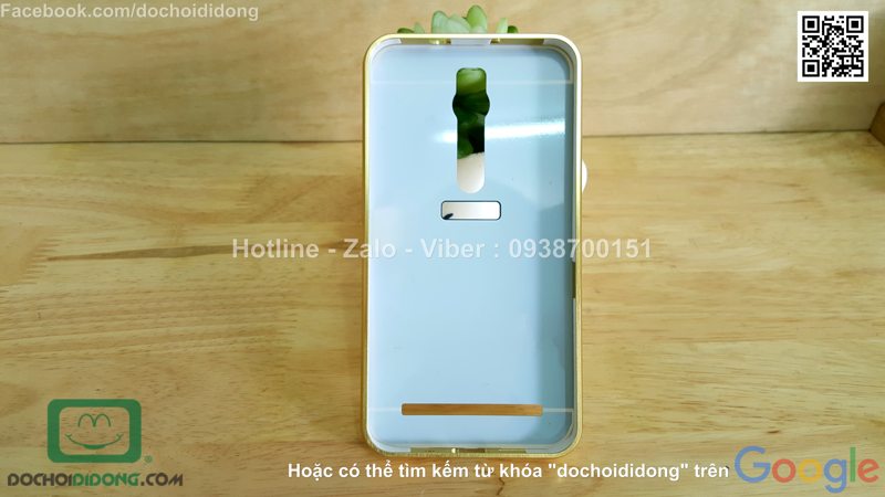 Ốp lưng Asus Zenfone 2 ZE551ML viền nhôm lưng tráng gương