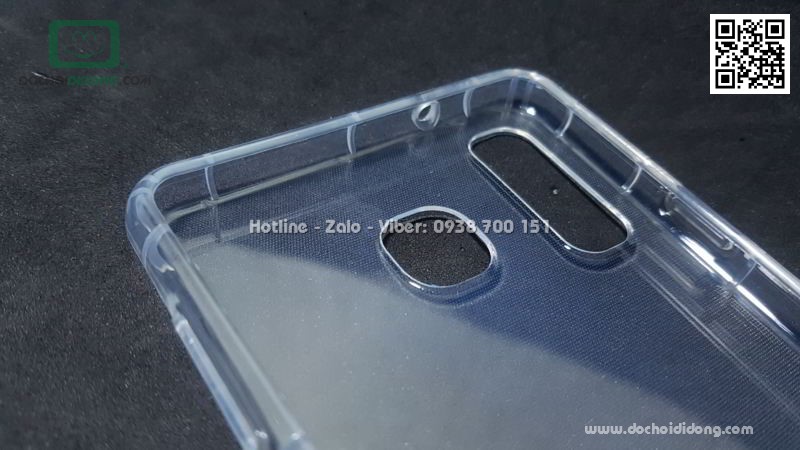 Ốp lưng Samsung A8 Star dẻo trong viền gân chống