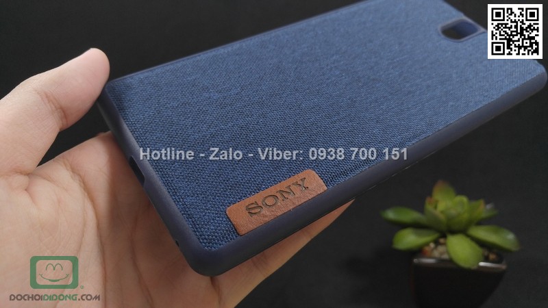Ốp lưng Sony Xperia C5 dẻo vân vải bố