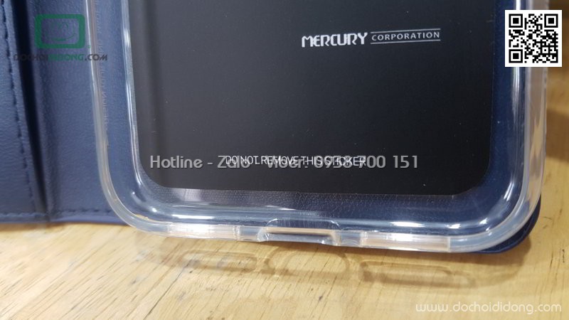 Bao da iPhone X XS Mercury Goospery quai gài nhét card