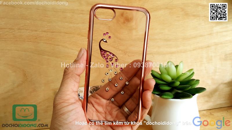 Ốp lưng iPhone 7 đính đá hình con công