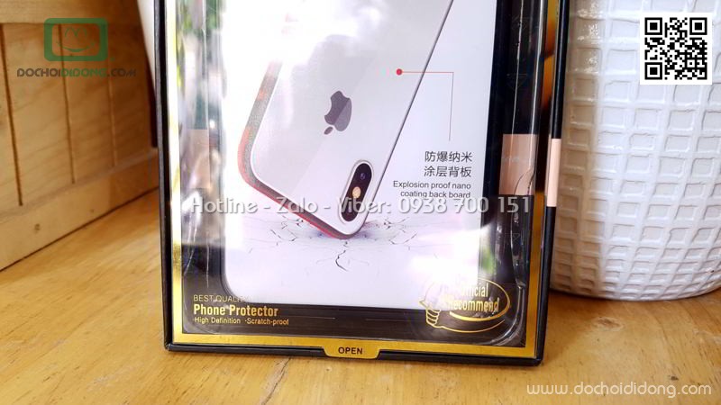 Ốp lưng iPhone 6 6S Plus Sulada lưng kính trong viền màu