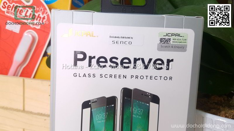 Miếng dán cường lực iPhone 7 8 Jcpal Presever full màn hình 3D chính hãng